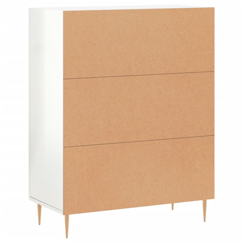 Komoda sjajna bijela 69,5x34x90 cm od konstruiranog drva