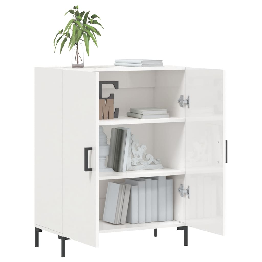 Komoda sjajna bijela 69,5x34x90 cm od konstruiranog drva
