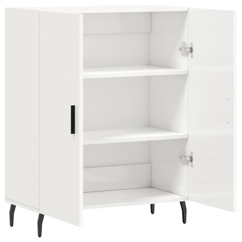 Komoda sjajna bijela 69,5x34x90 cm od konstruiranog drva