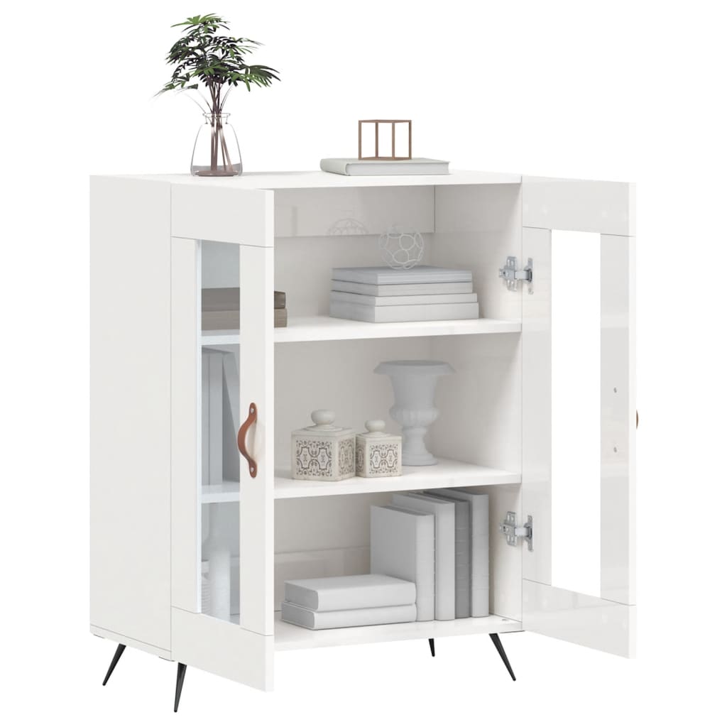 Komoda sjajna bijela 69,5x34x90 cm od konstruiranog drva