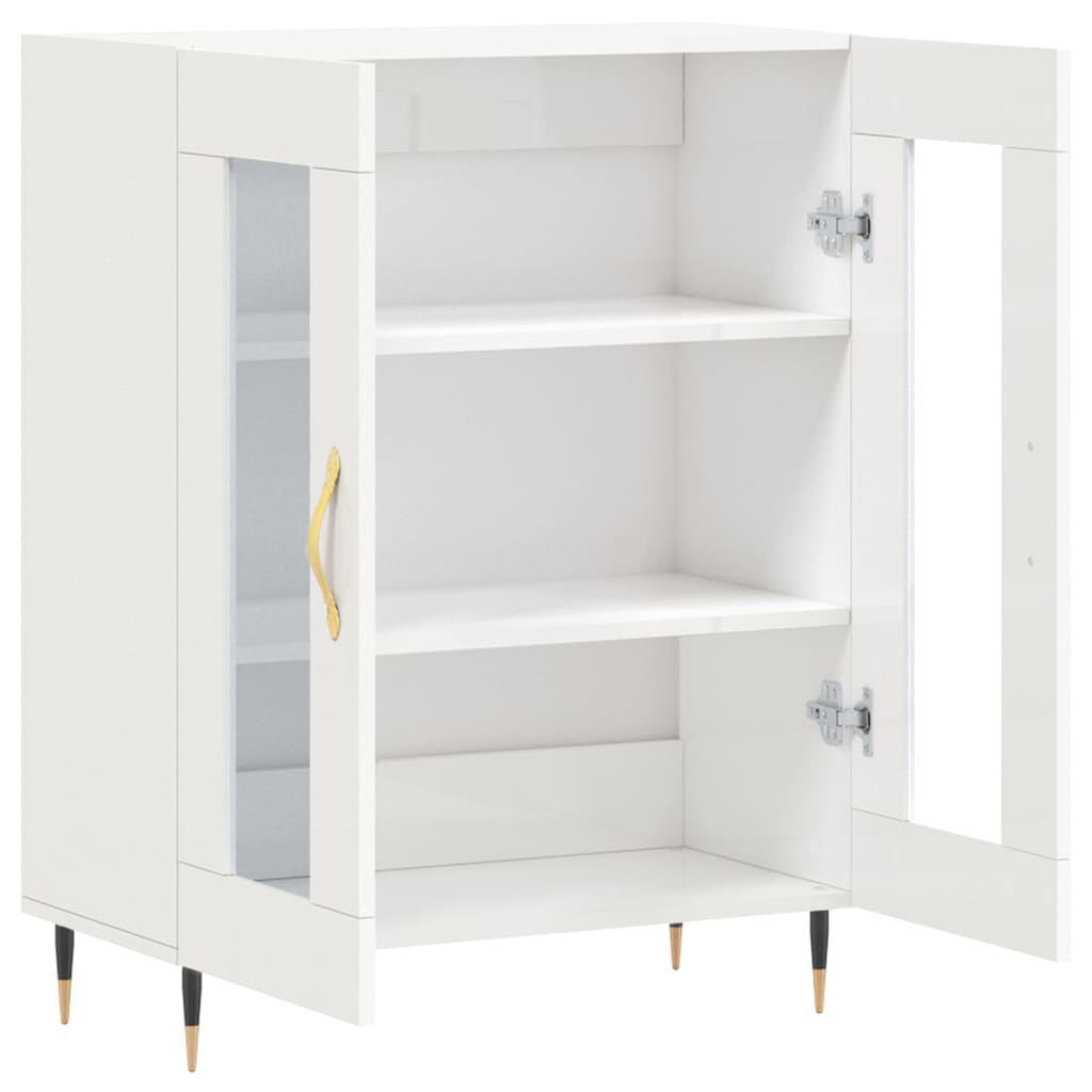 Komoda sjajna bijela 69,5x34x90 cm od konstruiranog drva