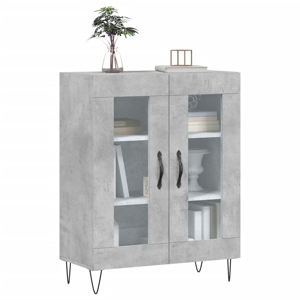 Komoda siva boja betona 69,5x34x90 cm od konstruiranog drva