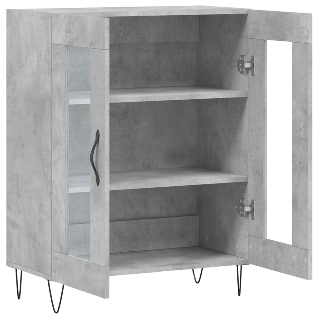 Komoda siva boja betona 69,5x34x90 cm od konstruiranog drva