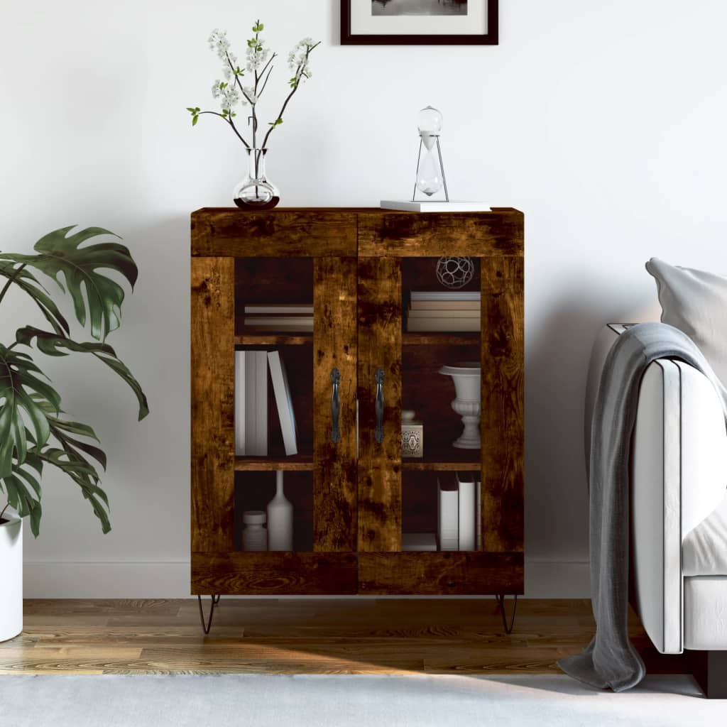 Komoda boja dimljenog hrasta 69,5x34x90 cm konstruirano drvo