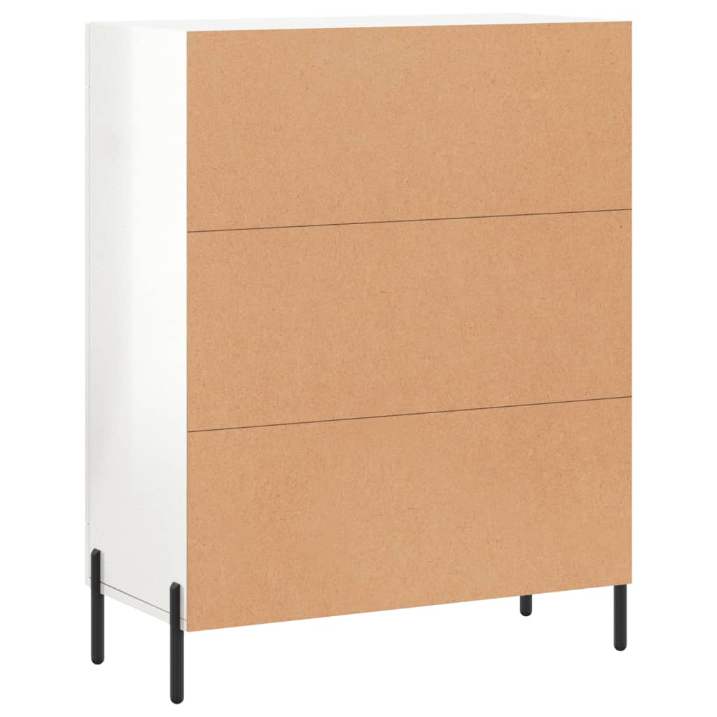 Komoda sjajna bijela 69,5x34x90 cm od konstruiranog drva