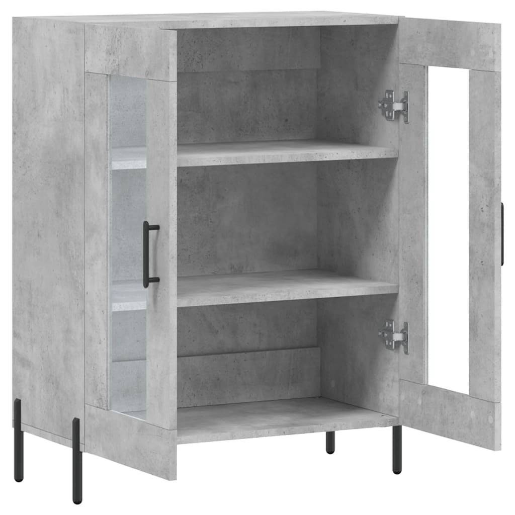 Komoda siva boja betona 69,5x34x90 cm od konstruiranog drva