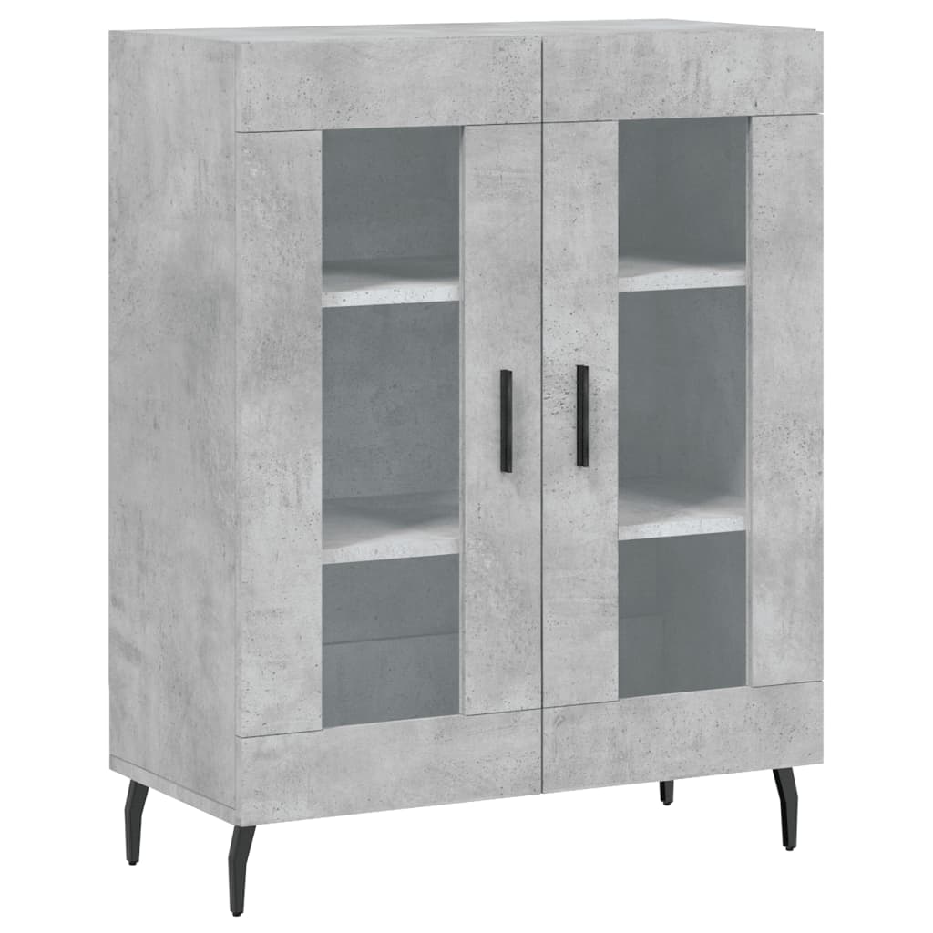 Komoda siva boja betona 69,5x34x90 cm od konstruiranog drva