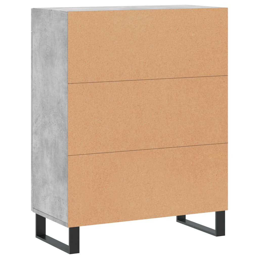 Komoda siva boja betona 69,5x34x90 cm od konstruiranog drva