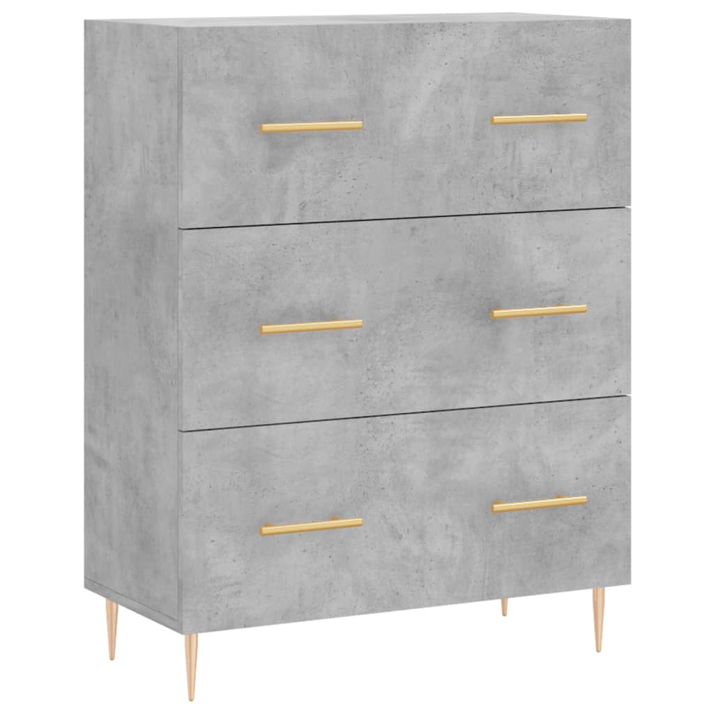 Komoda siva boja betona 69,5x34x90 cm od konstruiranog drva