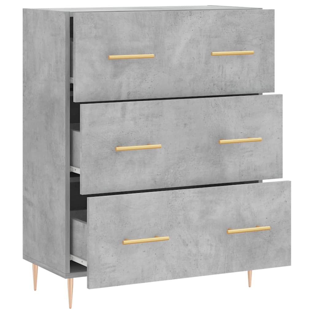 Komoda siva boja betona 69,5x34x90 cm od konstruiranog drva