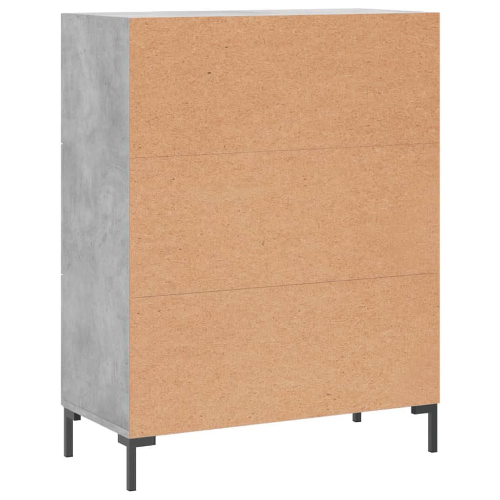 Komoda siva boja betona 69,5x34x90 cm od konstruiranog drva