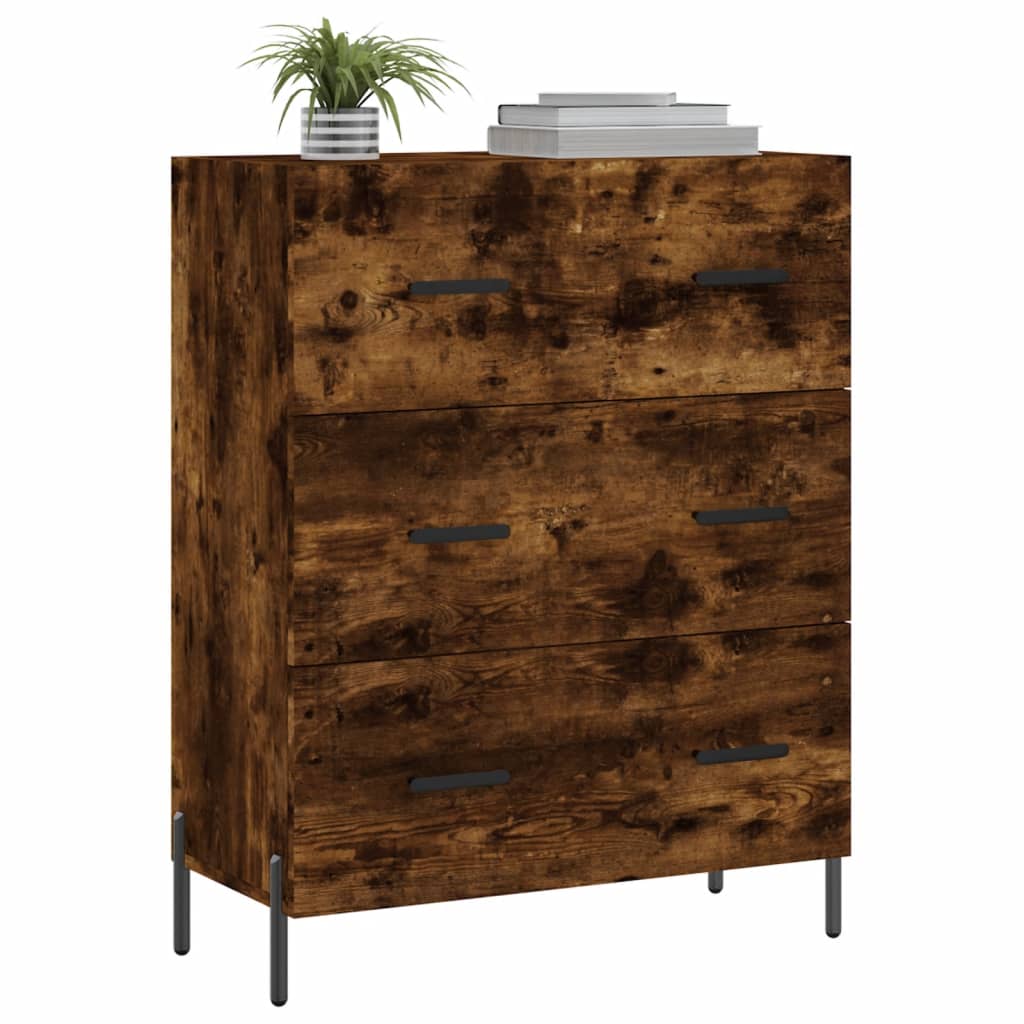 Komoda boja dimljenog hrasta 69,5x34x90 cm konstruirano drvo