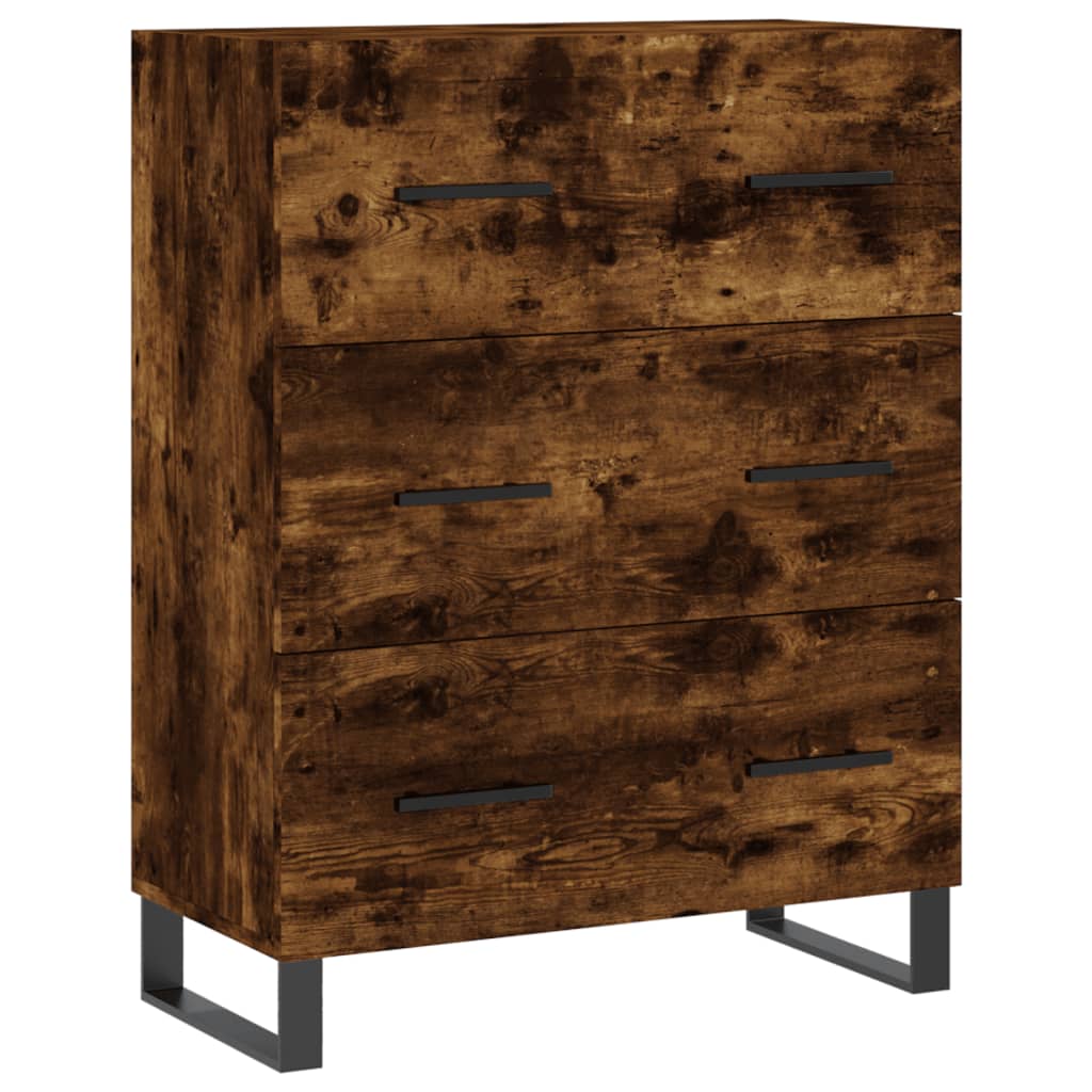 Komoda boja dimljenog hrasta 69,5x34x90 cm konstruirano drvo