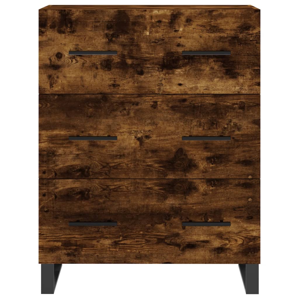 Komoda boja dimljenog hrasta 69,5x34x90 cm konstruirano drvo