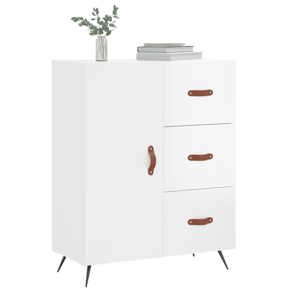 Komoda sjajna bijela 69,5x34x90 cm od konstruiranog drva