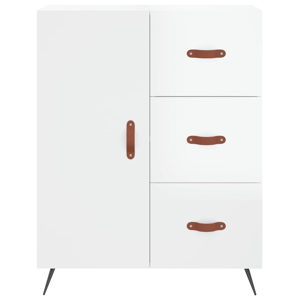 Komoda sjajna bijela 69,5x34x90 cm od konstruiranog drva