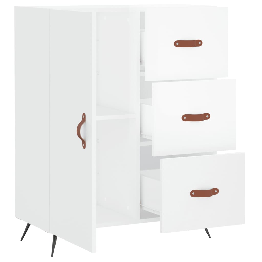 Komoda sjajna bijela 69,5x34x90 cm od konstruiranog drva