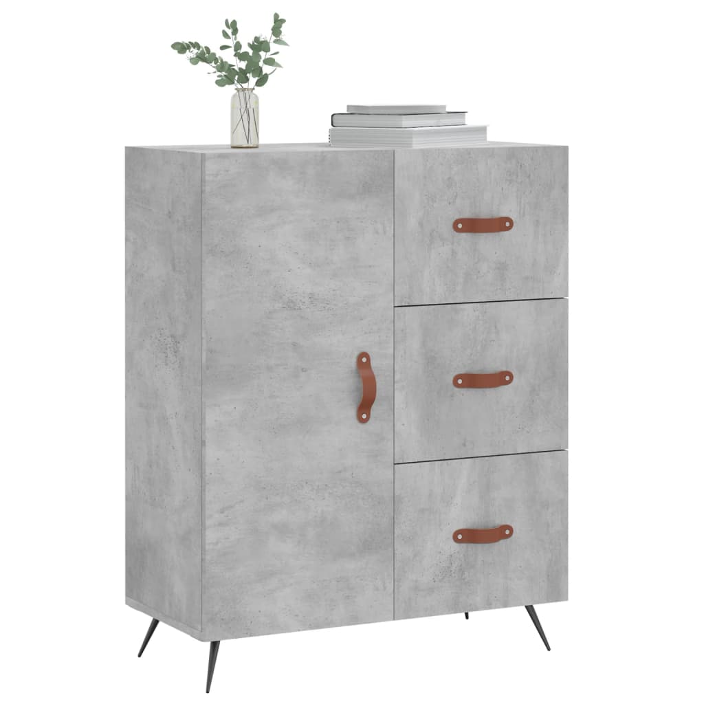 Komoda siva boja betona 69,5x34x90 cm od konstruiranog drva