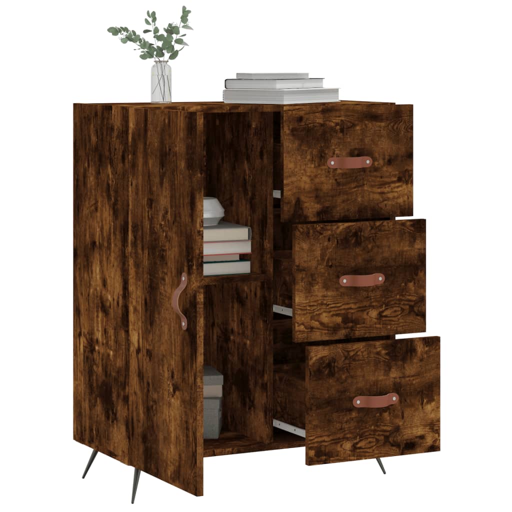 Komoda boja dimljenog hrasta 69,5x34x90 cm konstruirano drvo