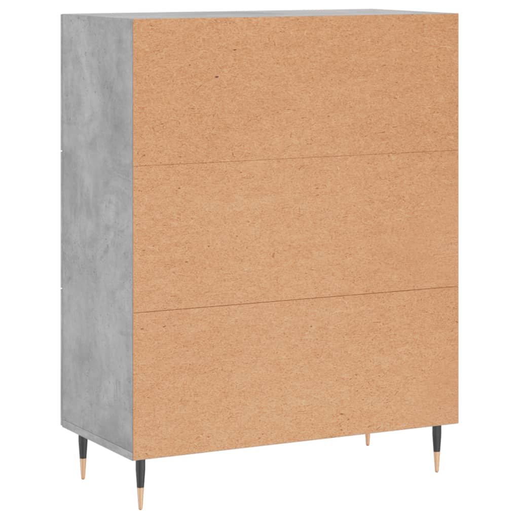 Komoda siva boja betona 69,5x34x90 cm od konstruiranog drva