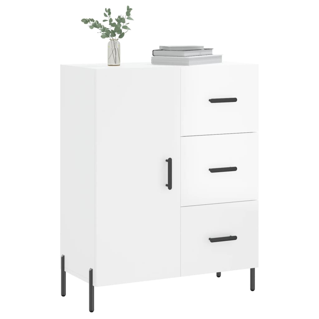 Komoda sjajna bijela 69,5x34x90 cm od konstruiranog drva