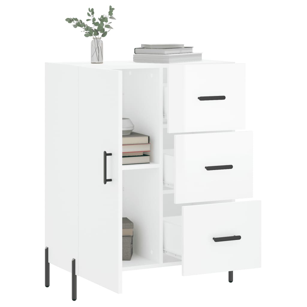 Komoda sjajna bijela 69,5x34x90 cm od konstruiranog drva