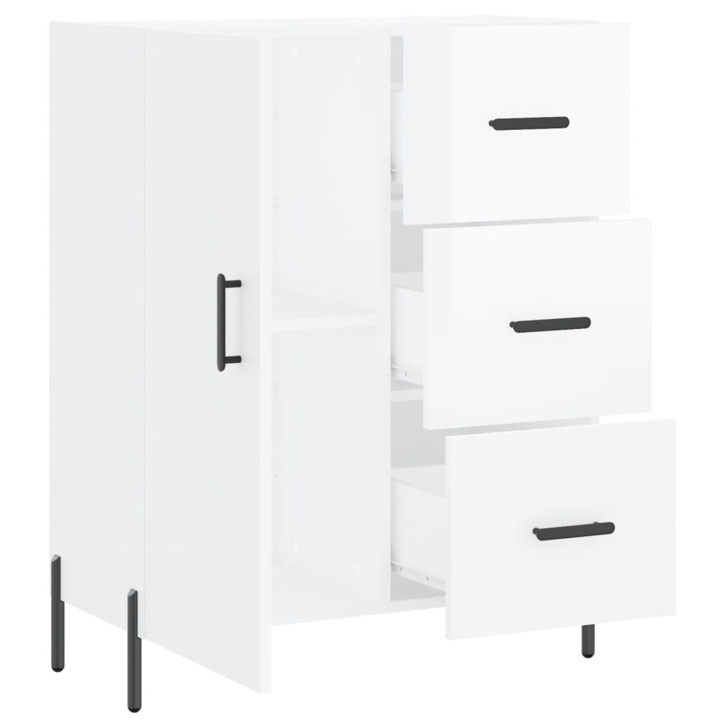 Komoda sjajna bijela 69,5x34x90 cm od konstruiranog drva