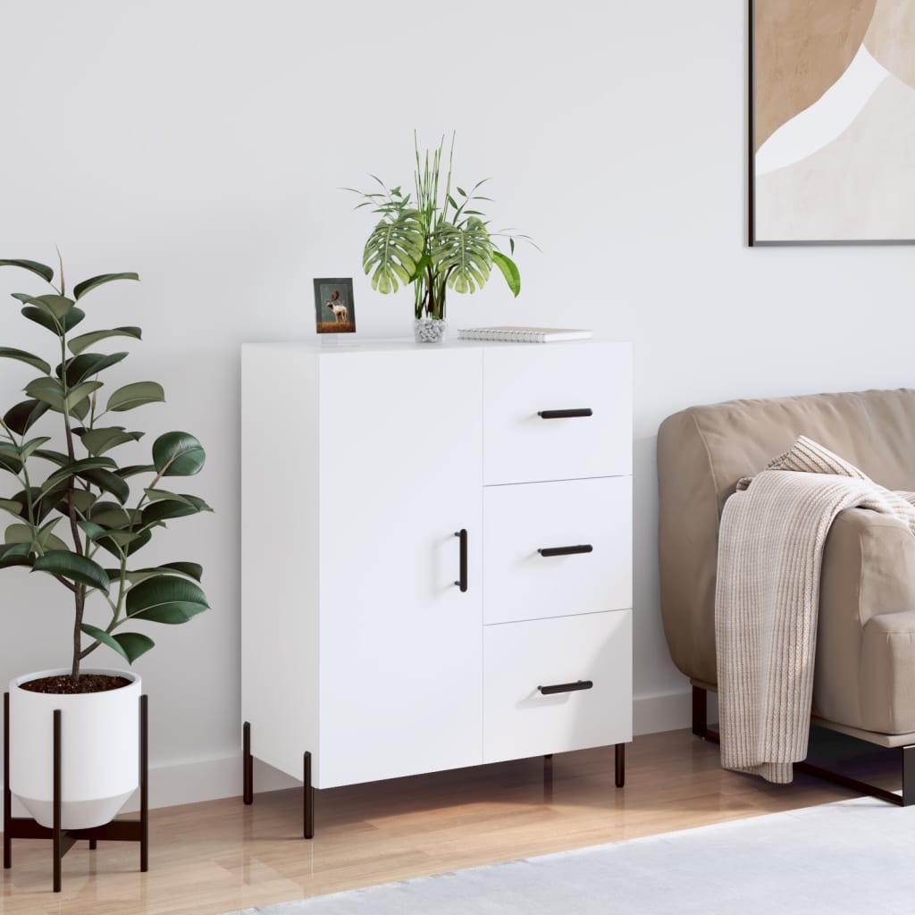 Komoda sjajna bijela 69,5x34x90 cm od konstruiranog drva