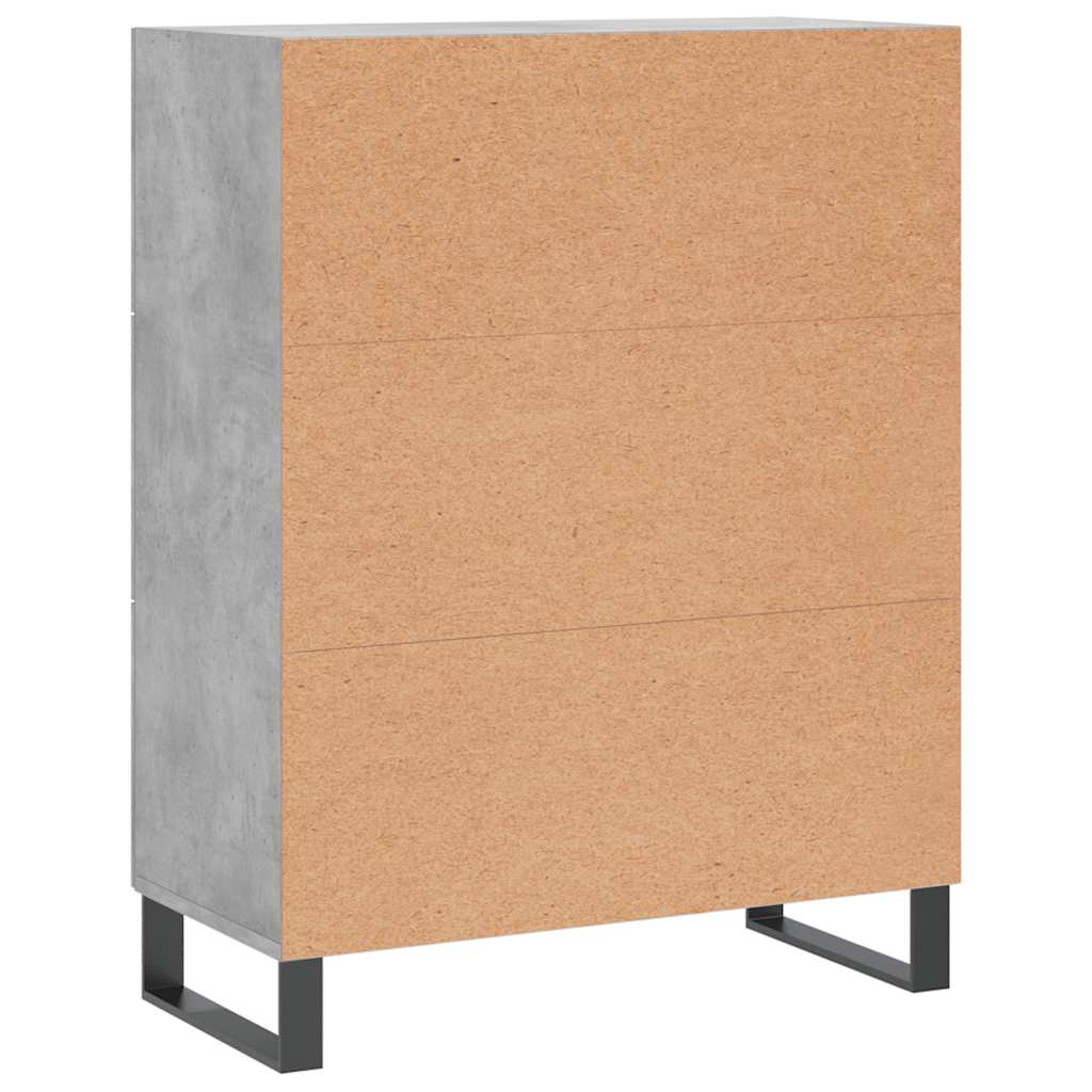 Komoda siva boja betona 69,5x34x90 cm od konstruiranog drva