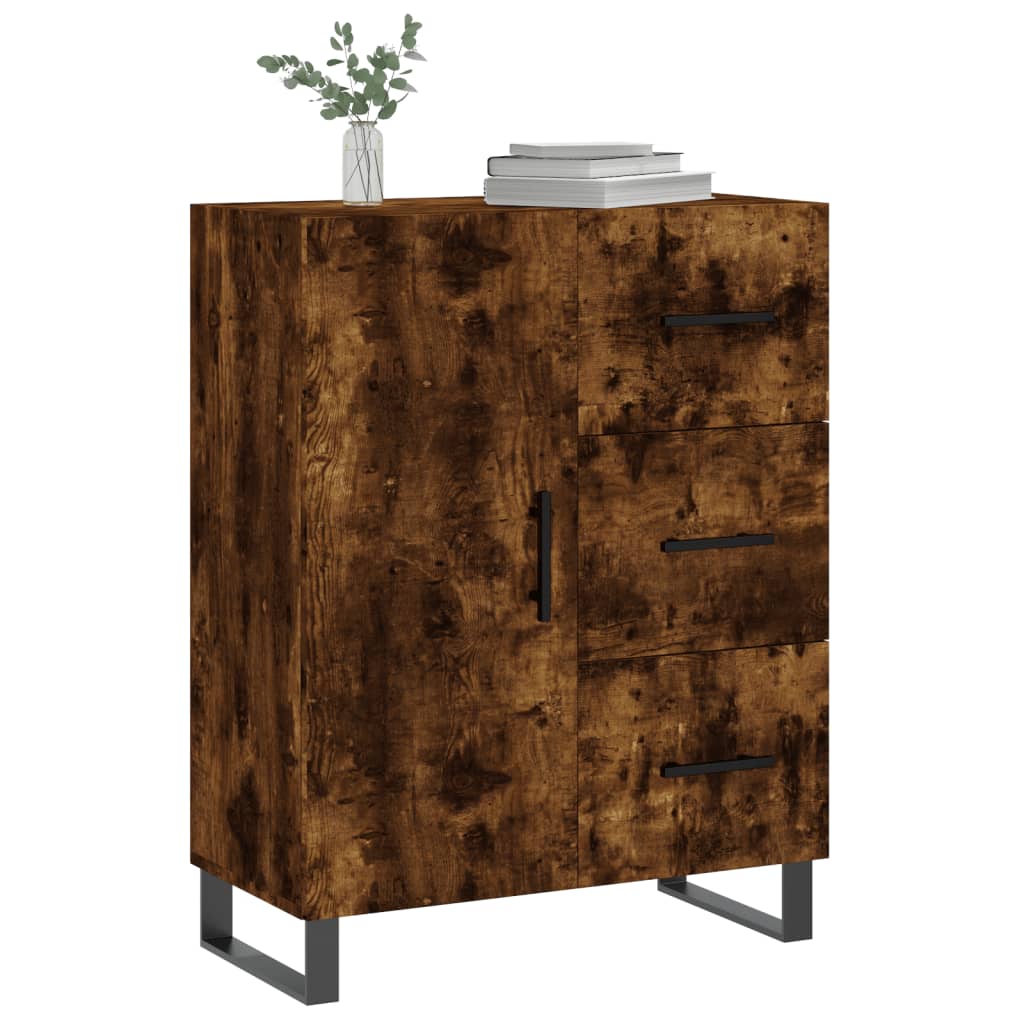 Komoda boja dimljenog hrasta 69,5x34x90 cm konstruirano drvo