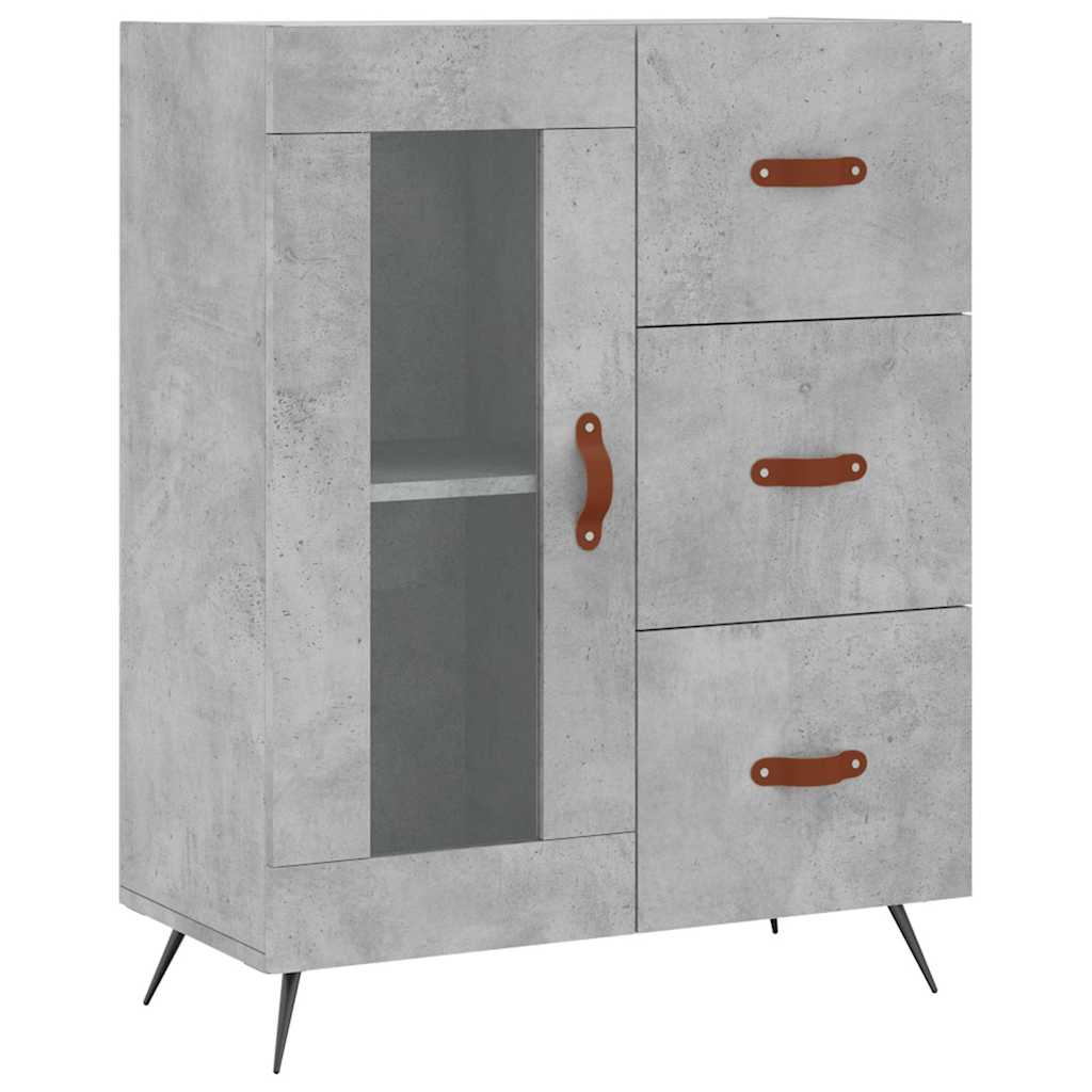 Komoda siva boja betona 69,5x34x90 cm od konstruiranog drva