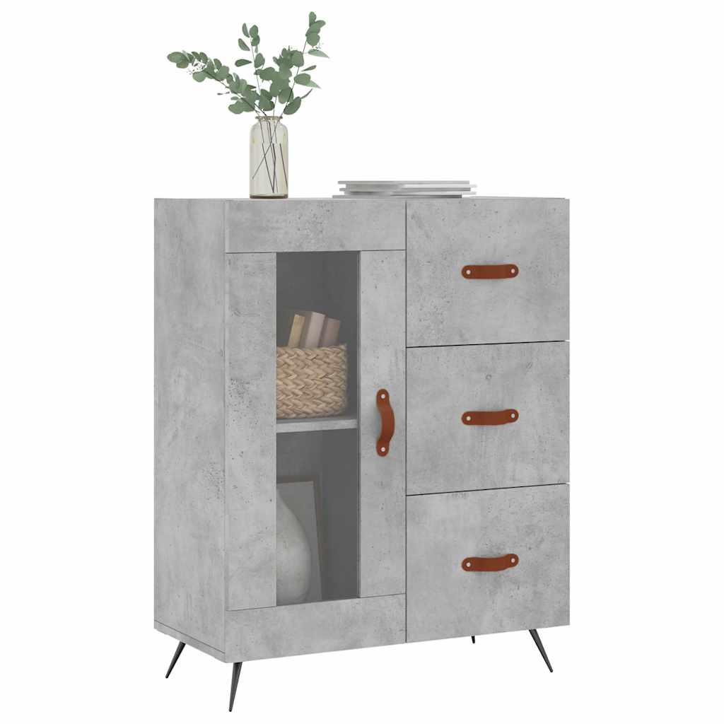 Komoda siva boja betona 69,5x34x90 cm od konstruiranog drva