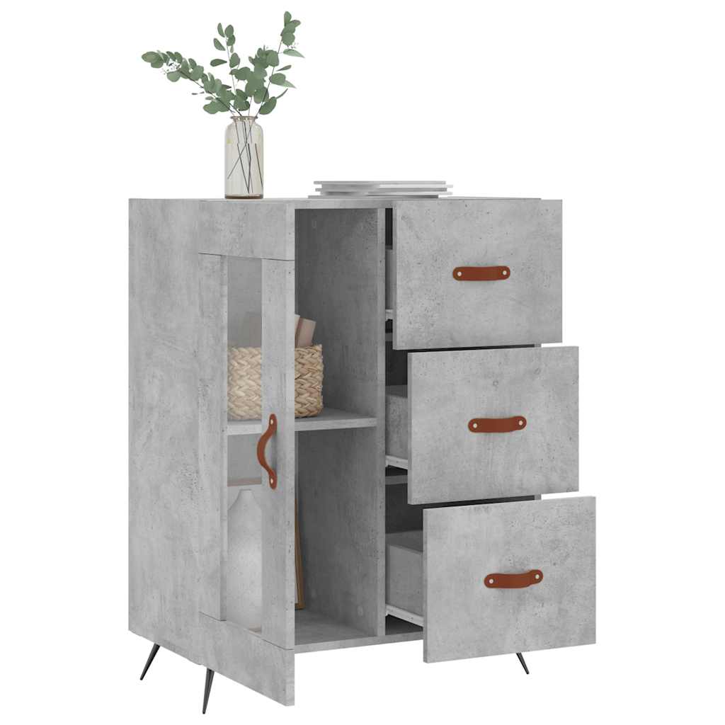 Komoda siva boja betona 69,5x34x90 cm od konstruiranog drva