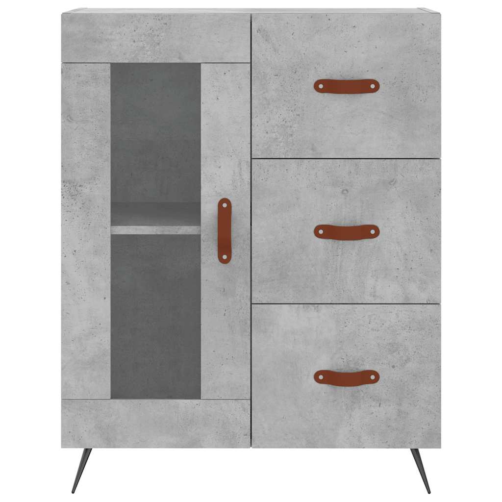 Komoda siva boja betona 69,5x34x90 cm od konstruiranog drva