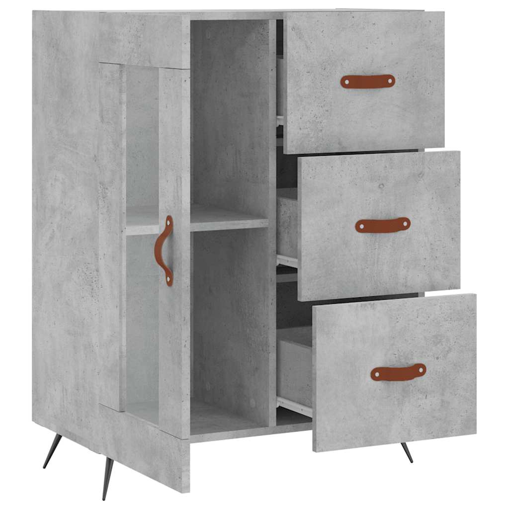Komoda siva boja betona 69,5x34x90 cm od konstruiranog drva