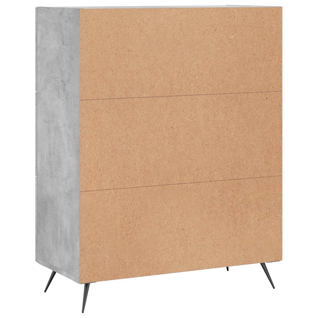 Komoda siva boja betona 69,5x34x90 cm od konstruiranog drva