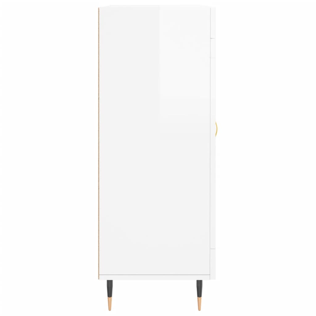 Komoda sjajna bijela 69,5x34x90 cm od konstruiranog drva
