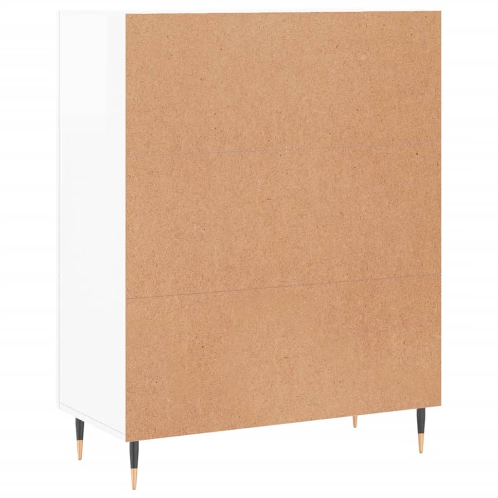 Komoda sjajna bijela 69,5x34x90 cm od konstruiranog drva