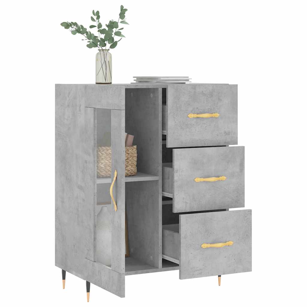 Komoda siva boja betona 69,5x34x90 cm od konstruiranog drva