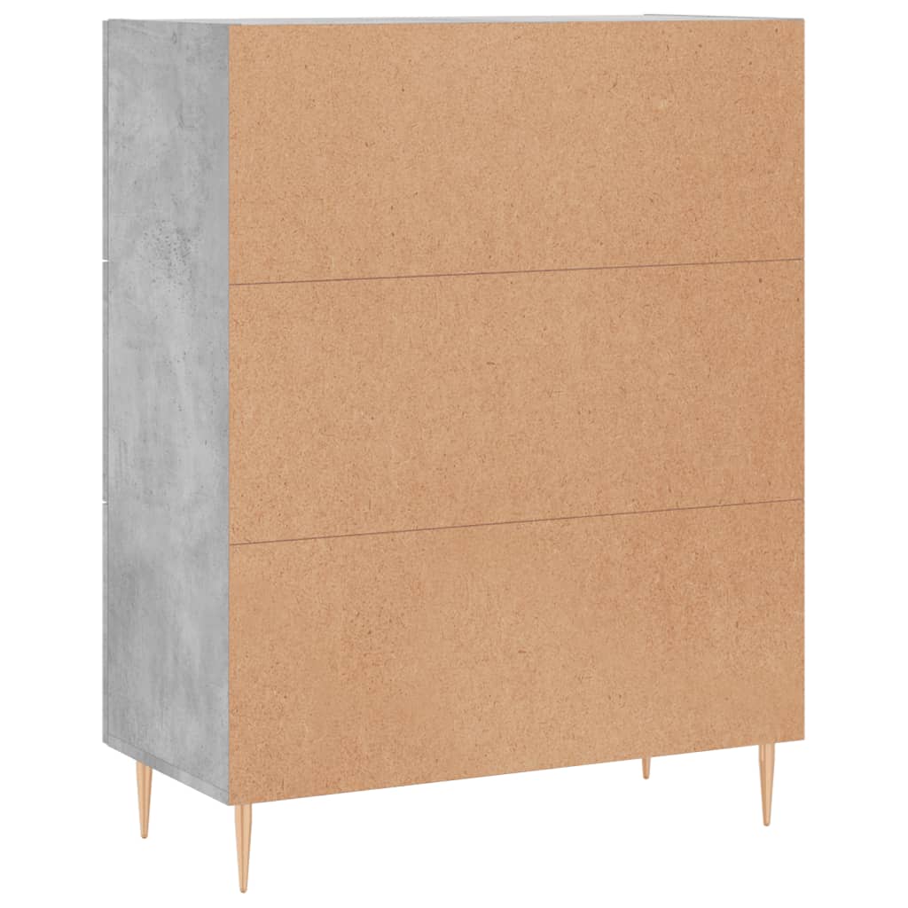 Komoda siva boja betona 69,5x34x90 cm od konstruiranog drva