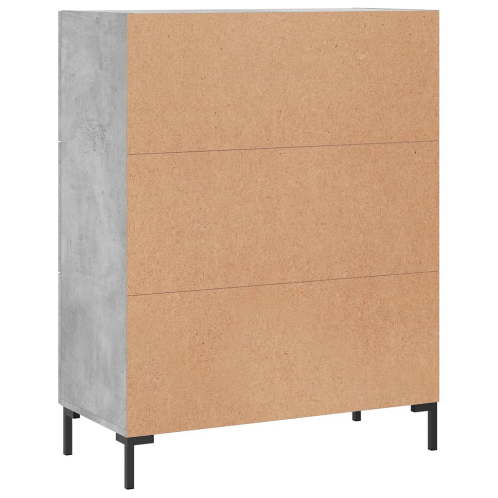 Komoda siva boja betona 69,5x34x90 cm od konstruiranog drva