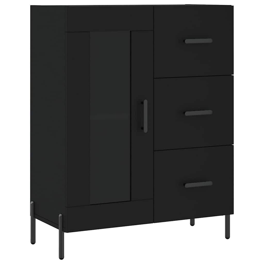 Komoda crna 69,5 x 34 x 90 cm od konstruiranog drva