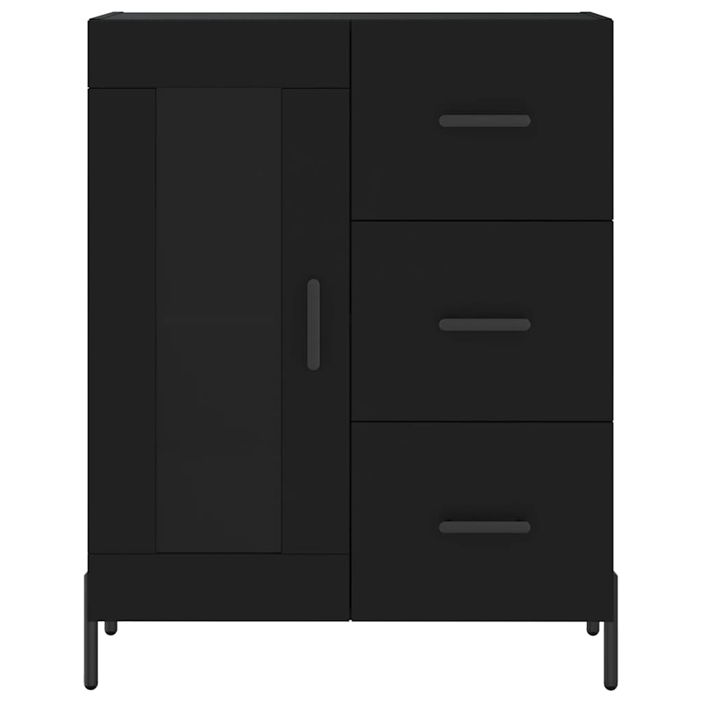 Komoda crna 69,5 x 34 x 90 cm od konstruiranog drva