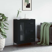 Komoda crna 69,5 x 34 x 90 cm od konstruiranog drva