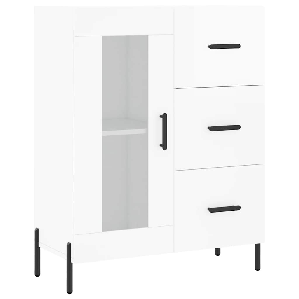 Komoda sjajna bijela 69,5x34x90 cm od konstruiranog drva