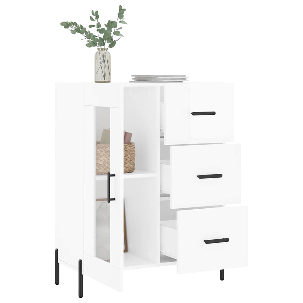 Komoda sjajna bijela 69,5x34x90 cm od konstruiranog drva