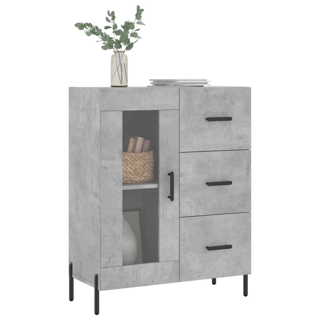 Komoda siva boja betona 69,5x34x90 cm od konstruiranog drva