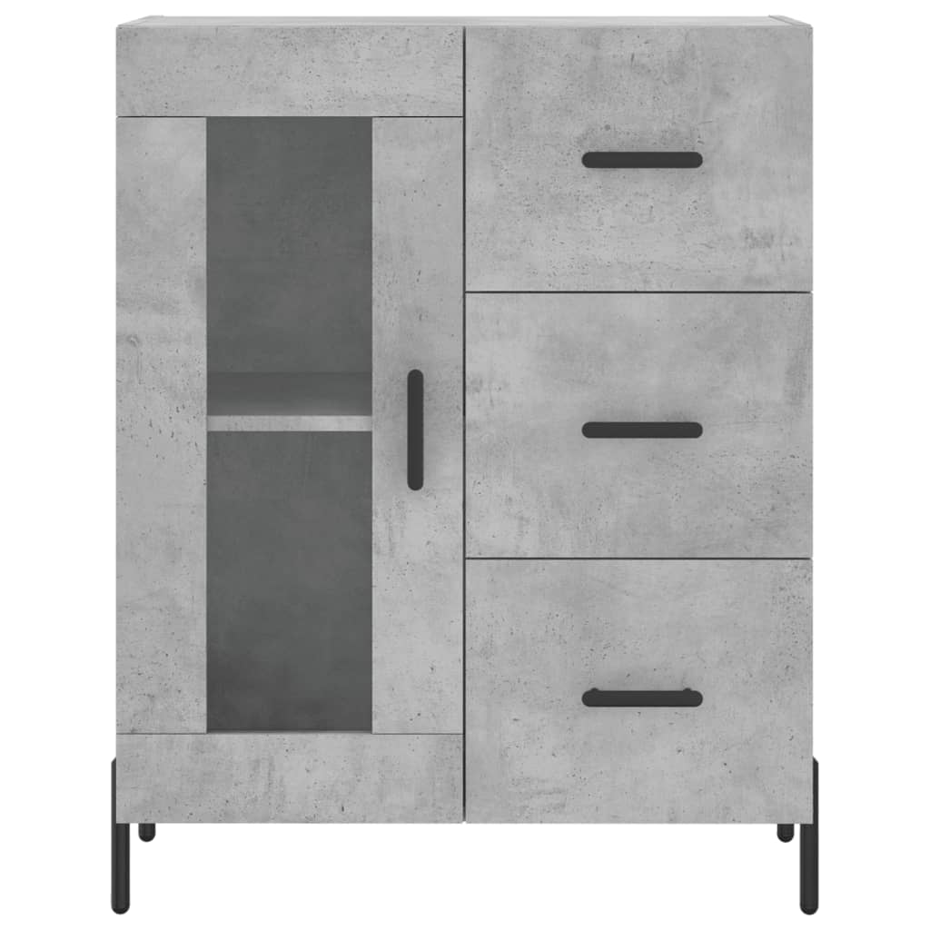 Komoda siva boja betona 69,5x34x90 cm od konstruiranog drva