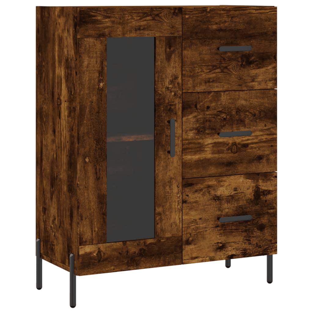 Komoda boja dimljenog hrasta 69,5x34x90 cm konstruirano drvo