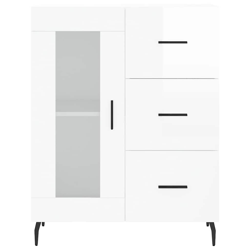 Komoda sjajna bijela 69,5x34x90 cm od konstruiranog drva